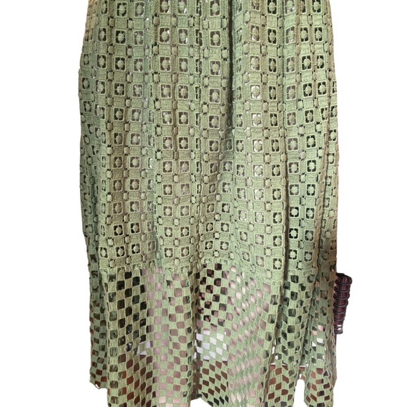 Tibi Green Crochet Skirt Size 2 - Picture 2 of 6